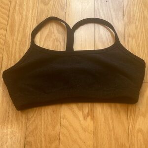 Black Beyond Yoga Spacedye slim racer back Women's Sports Bra